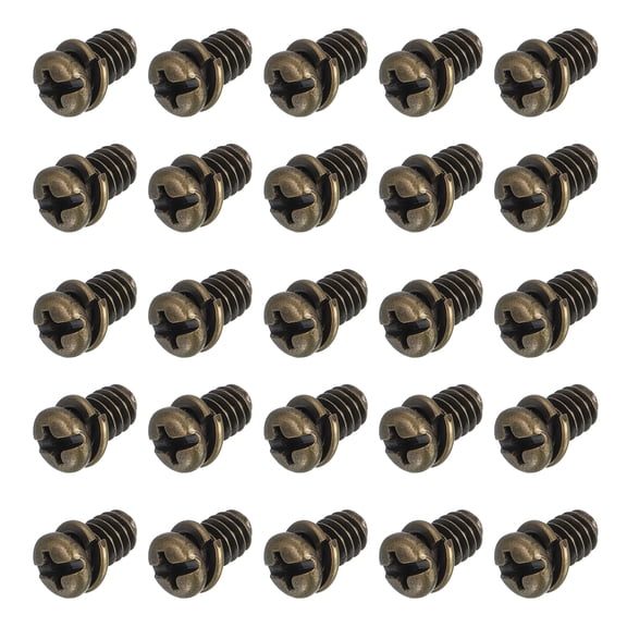 Uxcell 20Pcs 1/4x10 (1/4-20UNC) Ceiling Fan Blade Screws, Copper