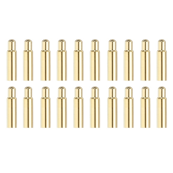 Uxcell 20Pcs 11mm Spring Loaded PogoPins, Gold Plated Copper Header Thimble Current Test Pin Probes Connector Replacement for Electricity Conduction