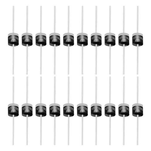 Uxcell 20Pcs 12SQ100 Schottky Rectifiers Diode, 12A 100V R-6 High Current Electronic Direct Plug-in Rectifiers Diodes