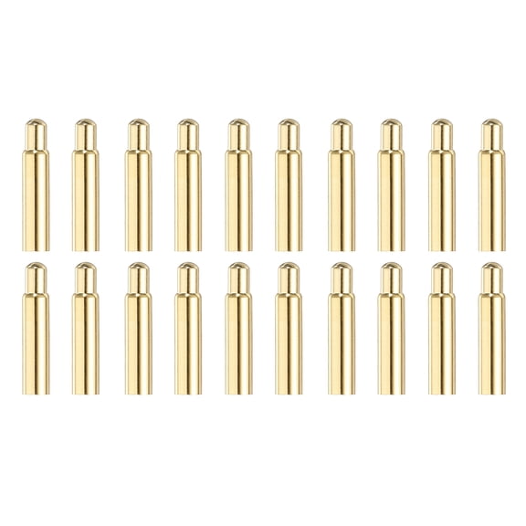 Uxcell 20Pcs 13mm Spring Loaded PogoPins, Gold Plated Copper Header Thimble Current Test Pin Probes Connector Replacement for Electricity Conduction