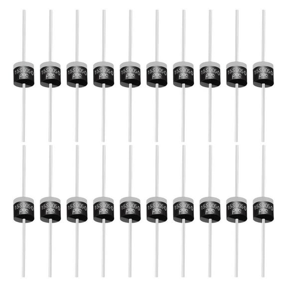 Uxcell 20Pcs 15SQ050 Schottky Rectifiers Diode, 15A 50V R-6 High Current Electronic Direct Plug-in Rectifiers Diodes