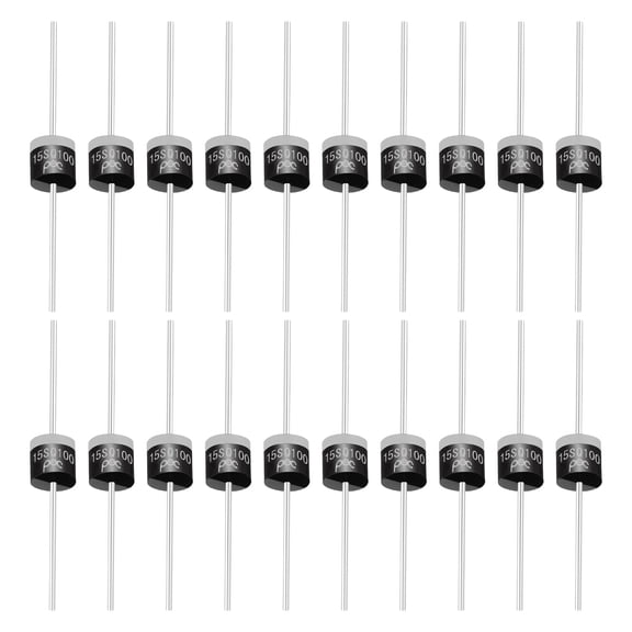 Uxcell 20Pcs 15SQ100 Schottky Rectifiers Diode, 15A 100V R-6 High Current Electronic Direct Plug-in Rectifiers Diodes