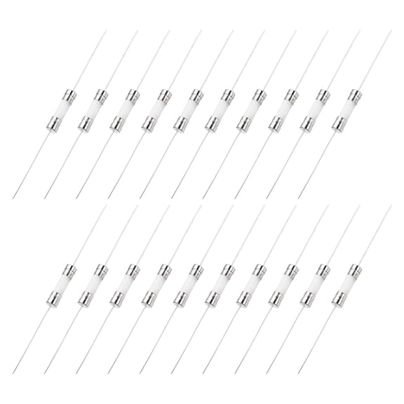 Uxcell 20Pcs 250V 5A Fast Blow Fuse, 5 x 20mm Mini Axial Ceramic Fuses for Holiday String Light LED Decor Electronics Equipment