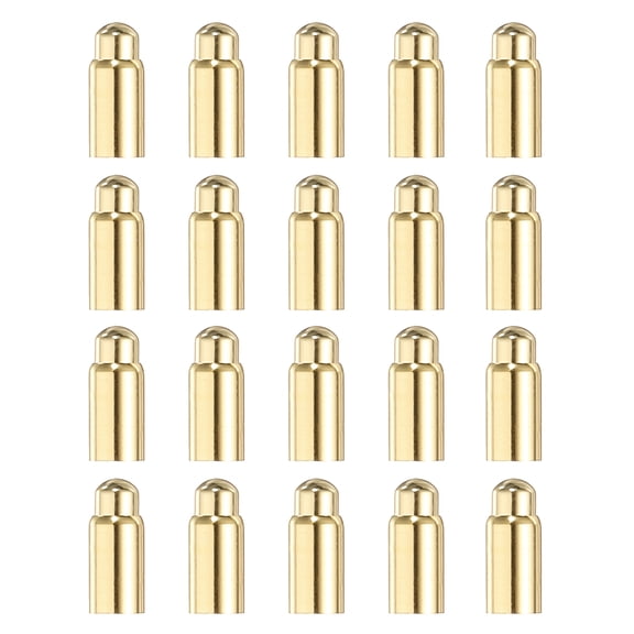 Uxcell 20Pcs 4.5mm Spring Loaded PogoPins, Gold Plated Copper Header Thimble Current Test Pin Probes Connector Replacement for Electricity Conduction