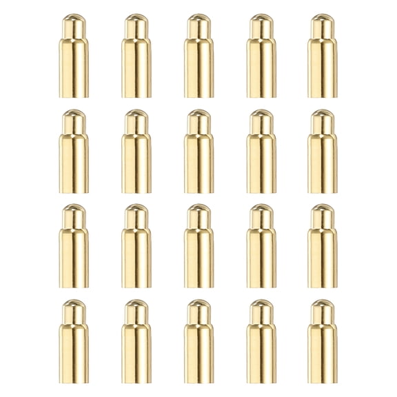Uxcell 20Pcs 5.5mm Spring Loaded PogoPins, Gold Plated Copper Header Thimble Current Test Pin Probes Connector Replacement for Electricity Conduction