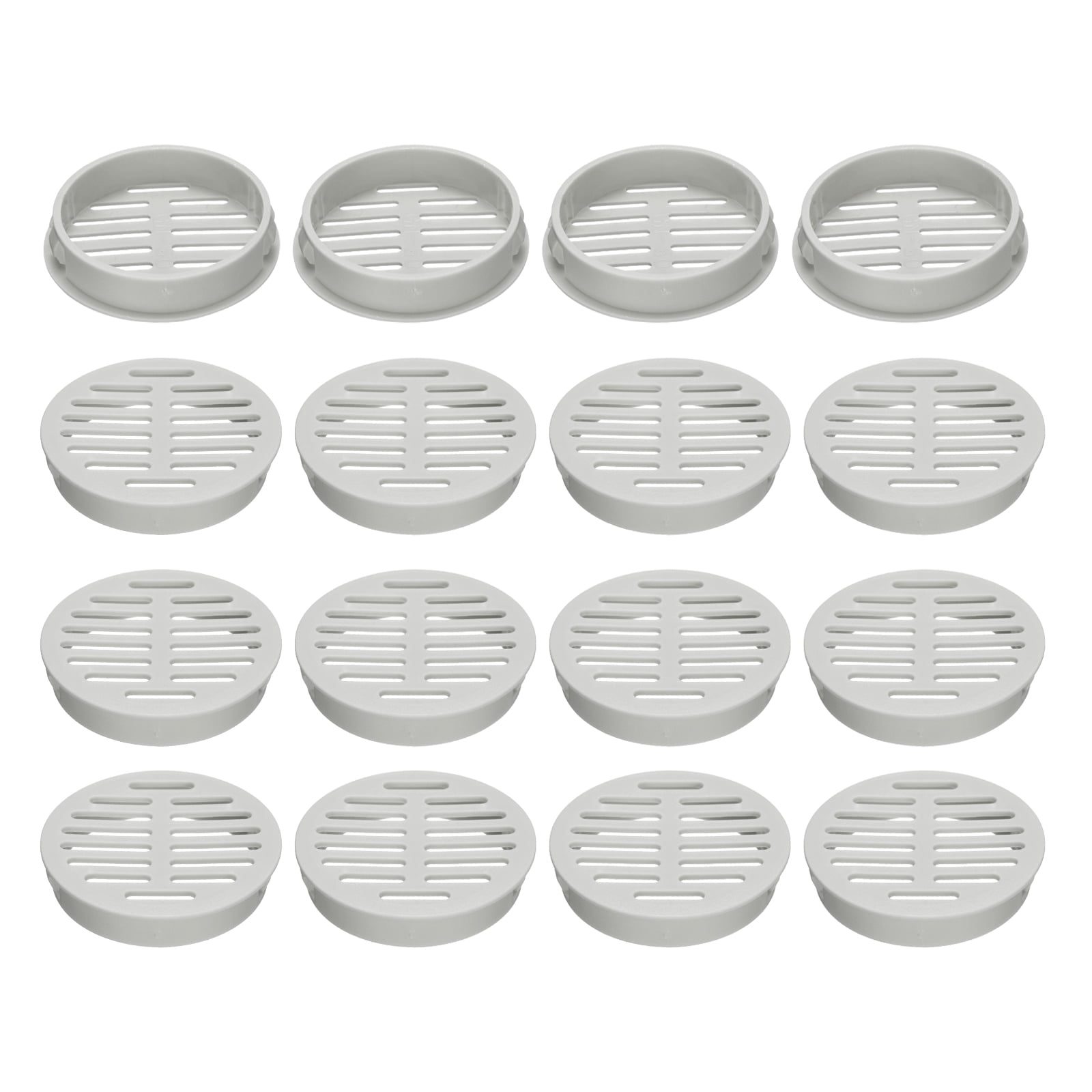 Uxcell 20Pcs 50mm/2in Air Vents Round Soffit Vents, Light Grey Soffit