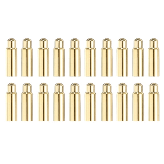 Uxcell 20Pcs 7.5mm Spring Loaded PogoPins, Gold Plated Copper Header Thimble Current Test Pin Probes Connector Replacement for Electricity Conduction