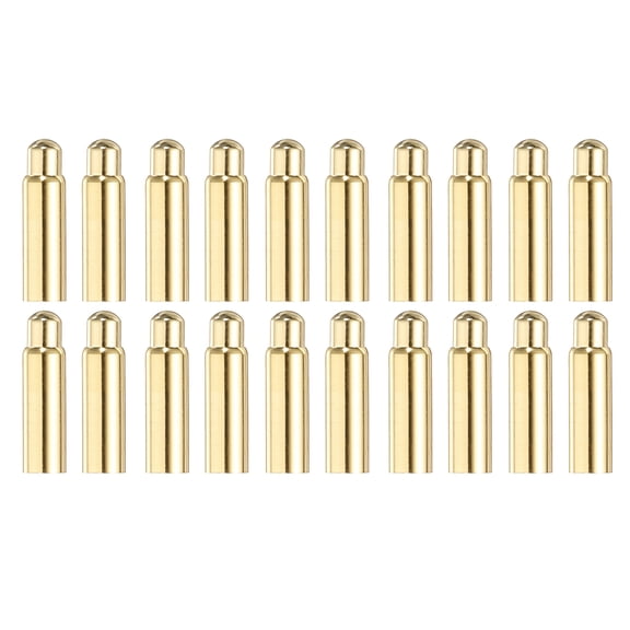 Uxcell 20Pcs 8.5mm Spring Loaded PogoPins, Gold Plated Copper Header Thimble Current Test Pin Probes Connector Replacement for Electricity Conduction