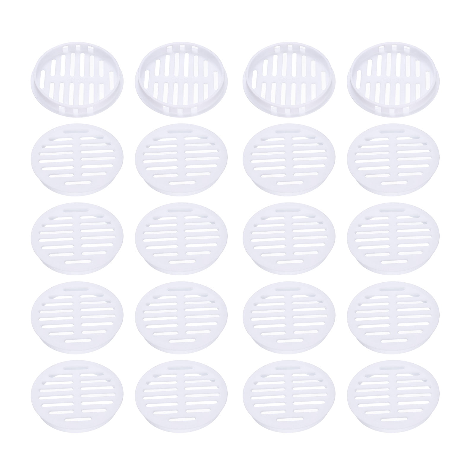 Uxcell 20Pcs 80mm/3.1in Air Vents Circular Soffit Vents, White Soffit Vent Cover