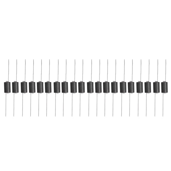 Uxcell 20Pcs Axial Ferrite Bead Inductor, Horizontal Filter Ferrite Inductor Bead Chokes 52mm Noise Suppression for Electronics, Power Supply, Audio Equipment, Black