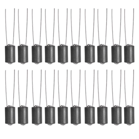 Uxcell 20Pcs Axial Ferrite Bead Inductor, Vertical Filter Ferrite Inductor Bead Chokes 30mm Noise Suppression for Electronics, Power Supply, Audio Equipment, Black