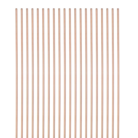 Uxcell 20Pcs Copper Brazing Rods 19"x1/25" Round Phosphorus Copper Filler Solder Welding Sticks for Refrigerator