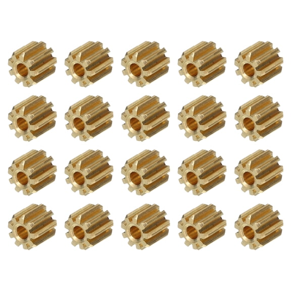 Uxcell 20Pcs Copper Gears 9 Teeth Copper Gears Model 92AA Reduction Gear for RC DIY Robot,Gold Module 0.5