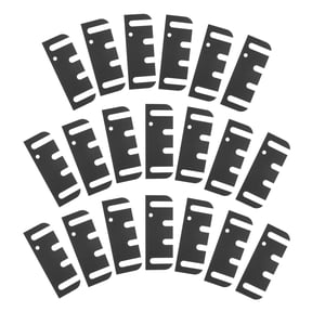 Uxcell 20Pcs Door Hinge Shims, 4" Plastic Adjustable Spacers 4 Slot Symmetry with Position Hole for Interior Door Alignment Filling Gaps Air Leakage, Black