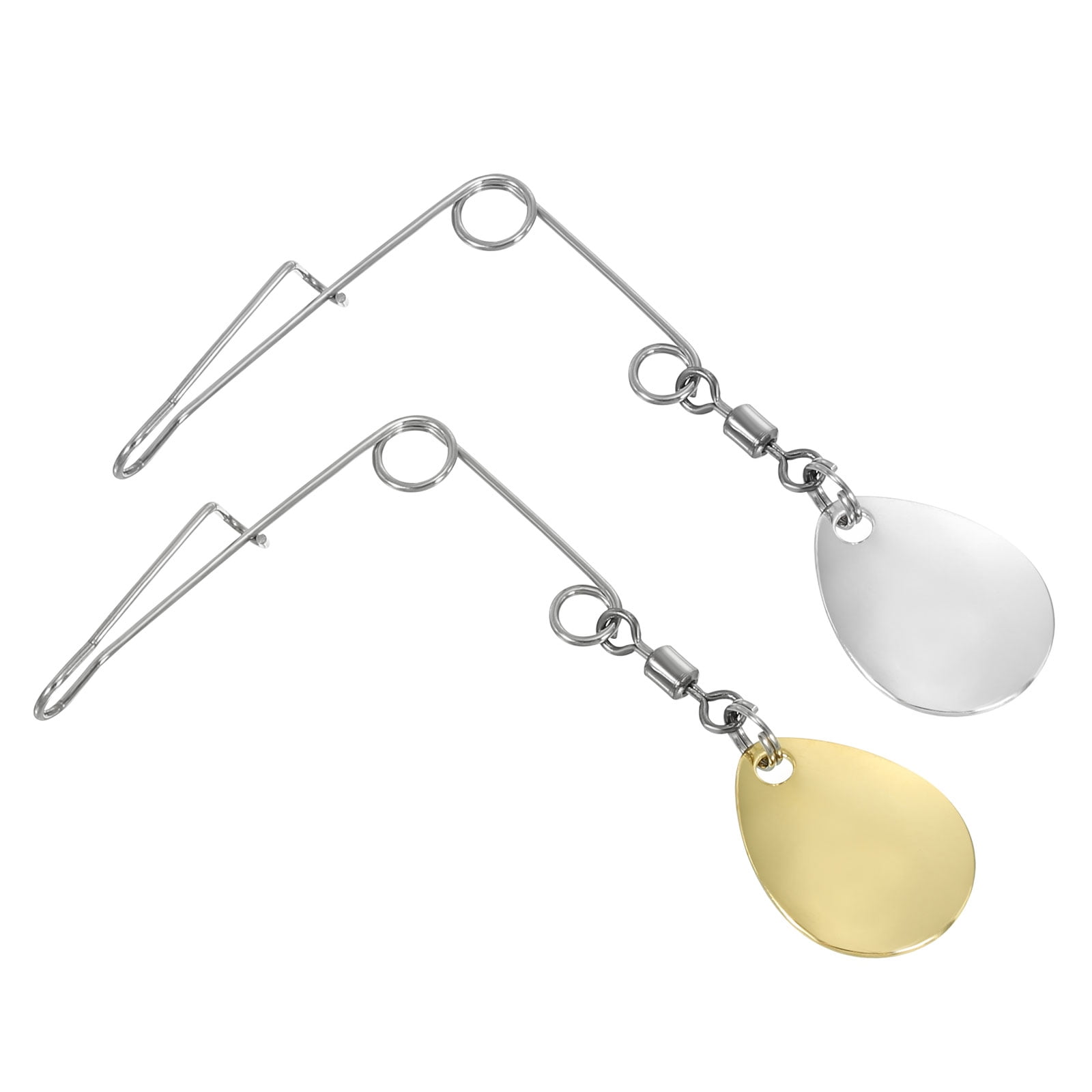 Uxcell 20Pcs Fishing Spinnerbait Wire with Blade, Mediumsized Waterdrop, 2 Colors