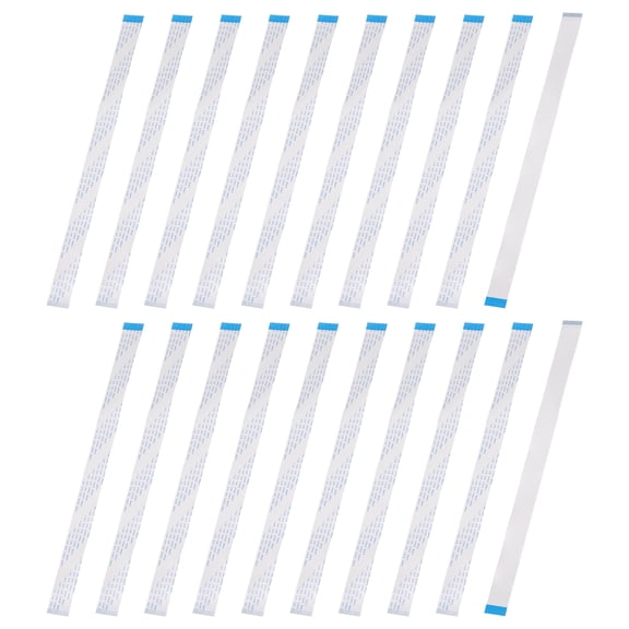 Uxcell 20Pcs Flat Flexible Cable Ribbon Thin FFC Wire, 40 Pin 0.5mm Pitch 300mm Long (B Type) for LCD 3D Printer Camera Laptop Audio