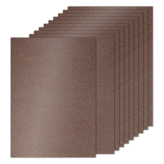 Uxcell 20Pcs Glitter Cardstock Paper, 250gsm Sparkly Paper Brown A4