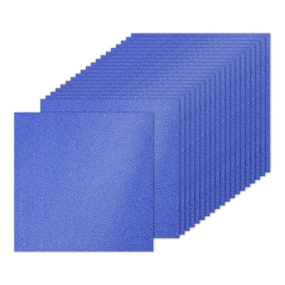 Uxcell 20Pcs Glitter Cardstock Paper, 250gsm Sparkly Paper Dark Blue