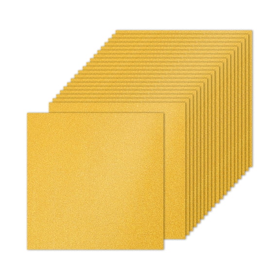 Uxcell 20Pcs Glitter Cardstock Paper, 250gsm Sparkly Paper Gold 10x10 inch