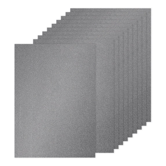 Uxcell 20Pcs Glitter Cardstock Paper, 250gsm Sparkly Paper Grey A4