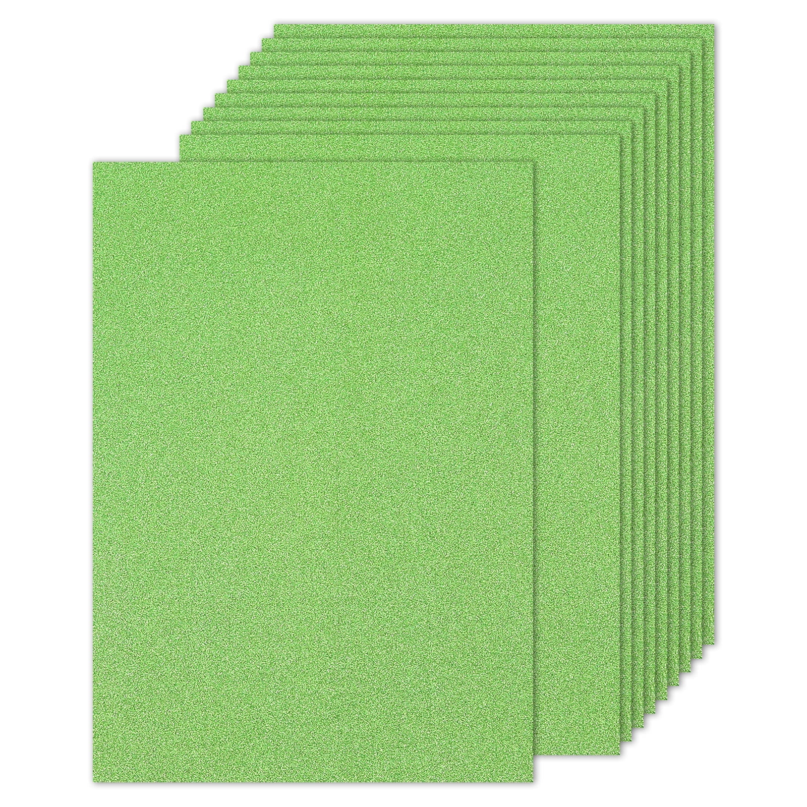 Uxcell 20Pcs Glitter Cardstock Paper, 250gsm Sparkly Paper Light Green