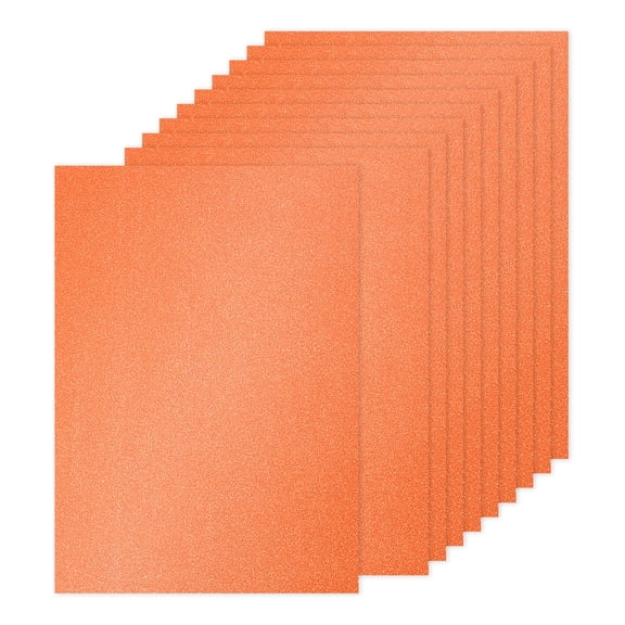 Uxcell 20Pcs Glitter Cardstock Paper, 250gsm Sparkly Paper Orange A4