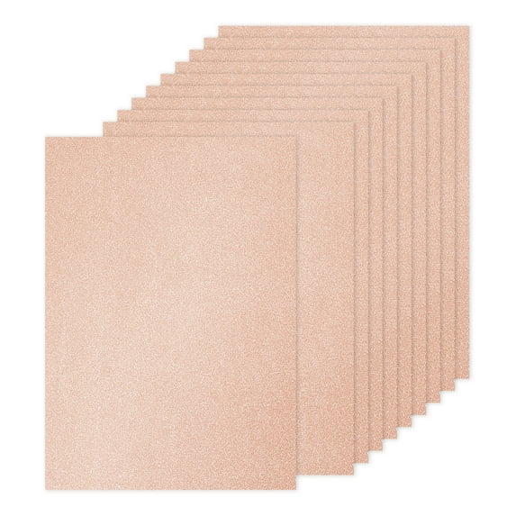 Uxcell 20Pcs Glitter Cardstock Paper, 250gsm Sparkly Paper Rose Gold A4