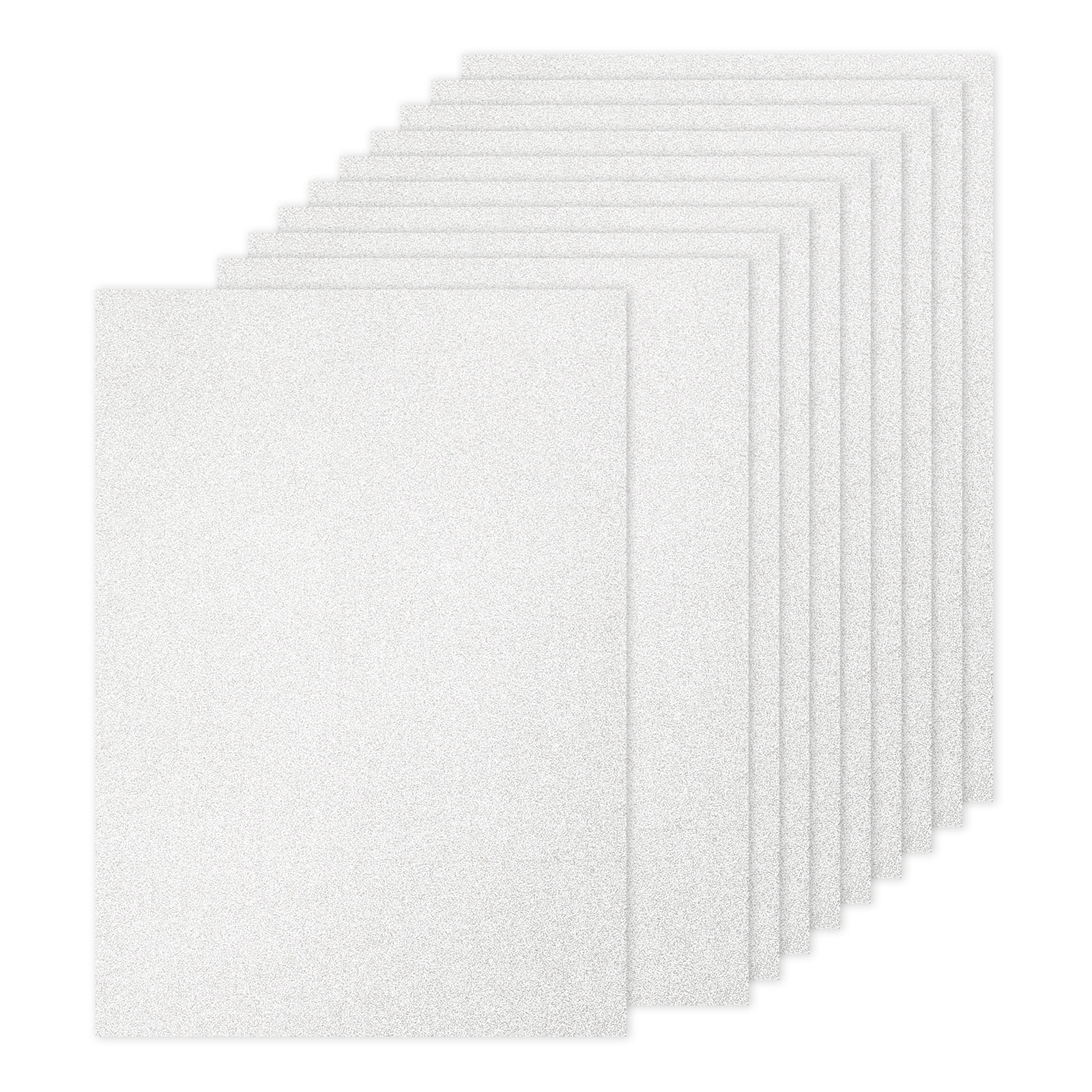 Uxcell 20Pcs Glitter Cardstock Paper, 250gsm Sparkly Paper Silver A4