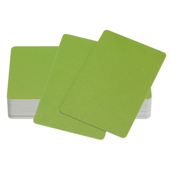 Uxcell 20Pcs Inkjet ID Cards, 30Mil Frosted Blank Inkjet Printable Cards Graphic Quality Waterproof Double Side Printing Cards for Inkjet Printers Badge Business Card, Green