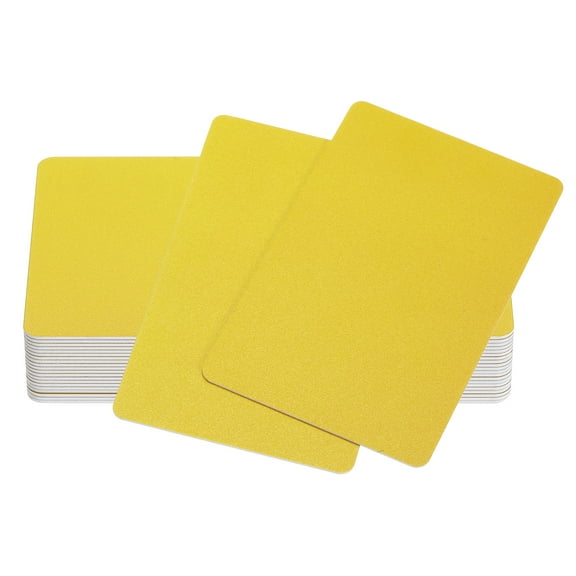 Uxcell 20Pcs Inkjet ID Cards, 30Mil Frosted Blank Inkjet Printable Cards Graphic Quality Waterproof Double Side Printing Cards for Inkjet Printers Badge Business Card, Yellow
