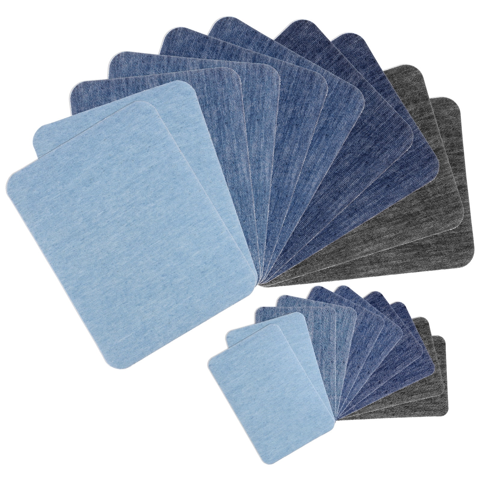 Uxcell 20Pcs Jean Iron on Patches for Clothing Repair 2 Sizes Adhesive ...