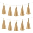 thumbnail image 1 of Uxcell 20Pcs Khaki Tassel Garland Banner w Rope for Wedding Birthday Party Decoration, 1 of 6