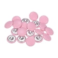 thumbnail image 1 of Uxcell 20Pcs Leather Covered Button Metal Round Sewing Buttons Pink, 1 of 7