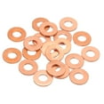 thumbnail image 1 of Uxcell Flat Copper Washers Copper Upgraded Flat Gasket Metric Sealing Crush Ring Washers for Hydraulic Fittings Screw Bolt Nut M8(8x18x2mm), 1 of 7