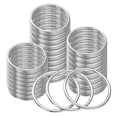 thumbnail image 1 of Uxcell 20Pcs Metal O Rings for Crafts, 2 Inch Round Ring Buckles Small Welded Multi-Purpose Metal Rings for DIY, Silver Tone, 1 of 5