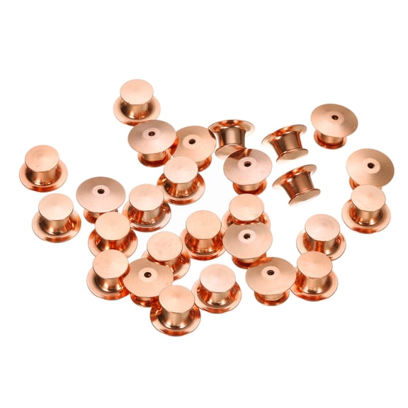 Uxcell 20Pcs Metal Pin Backs Spring Loaded Pin keepers Locking Pin Keepers Locking Clasp, Gold Rose