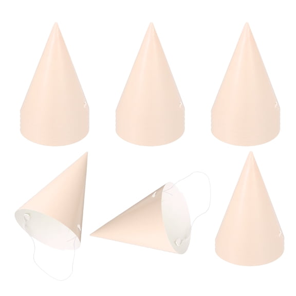 Uxcell 20Pcs Mini Birthday Party Hats, Colorful Paper Party Hat, Adjustable Cone Caps Birthday Decorations for Stuffed Animals Adults Parties Supplies Wedding Celebration, Skin Tone