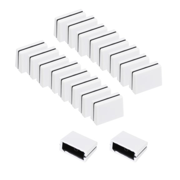 Uxcell 20Pcs Mixer Slider Fader Caps Universal Fader Knobs White Plastic Slide Potentiometer Replacement Slider Knob for Universal DJ Controller Mixer Console DJM DDJ XDJ Denon