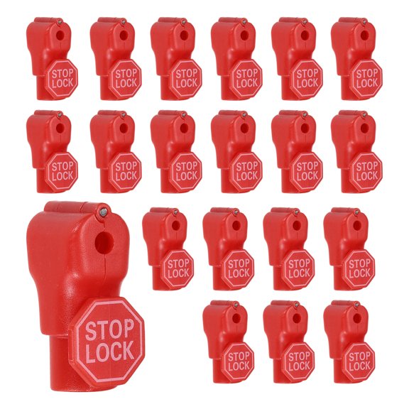 Uxcell 20Pcs Peg Hook Locks (4.5mm) PC Magnet Anti-Theft Pegboard Display Hook Locks Security Red Stop Tools, Fits Retail Shop/Shopping Center/Garage Tools, Red