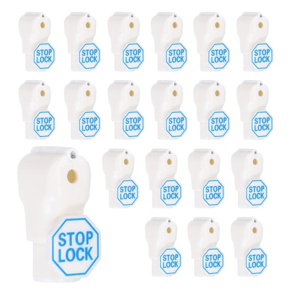 Uxcell 20Pcs Peg Hook Locks (4mm) PC Magnet Anti-Theft Pegboard Display Hook Locks Security Red Stop Tools, Fits Retail Shop/Shopping Center/Garage Tools, White