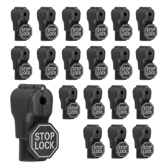 Uxcell 20Pcs Peg Hook Locks (4mm) PC Magnet Anti-Theft Pegboard Display Hook Locks Security Red Stop Tools, Fits Retail Shop/Shopping Center/Garage Tools, Black