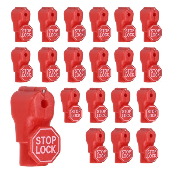 Uxcell 20Pcs Peg Hook Locks (4mm) PC Magnet Anti-Theft Pegboard Display Hook Locks Security Red Stop Tools, Fits Retail Shop/Shopping Center/Garage Tools, Red