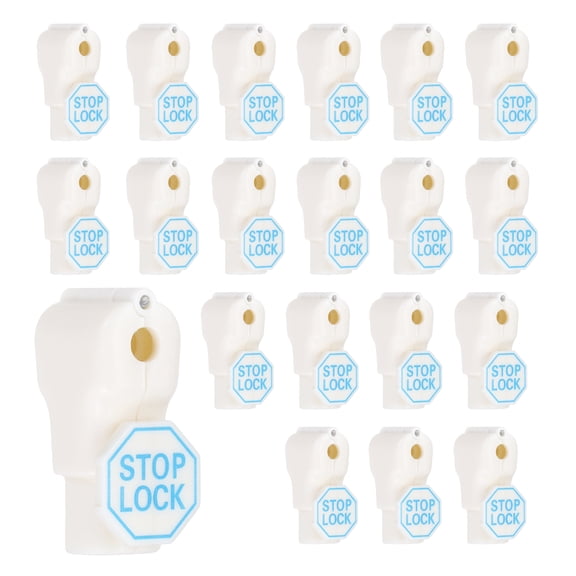 Uxcell 20Pcs Peg Hook Locks (5mm) PC Magnet Anti-Theft Pegboard Display Hook Locks Security Red Stop Tools, Fits Retail Shop/Shopping Center/Garage Tools, White