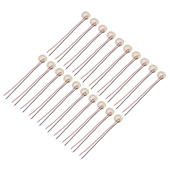 Uxcell 20Pcs Piezoelectric Discs 12mm Acoustic Pickup Transducer Microphones Trigger Buzzer Drum Guitar with Aluminum Shell