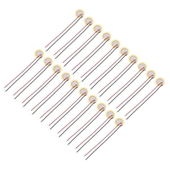 Uxcell 20Pcs Piezoelectric Discs 15mm Acoustic Pickup Transducer Microphones Trigger Buzzer Drum Guitar
