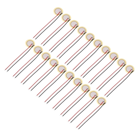 Uxcell 20Pcs Piezoelectric Discs 20mm Acoustic Pickup Transducer Microphones Trigger Buzzer Drum Guitar