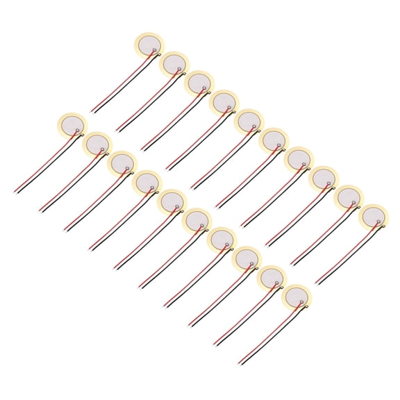 Uxcell 20Pcs Piezoelectric Discs 27mm Acoustic Pickup Transducer Microphones Trigger Buzzer Drum Guitar