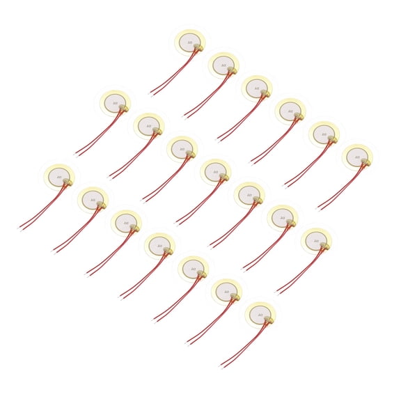 Uxcell 20Pcs Piezoelectric Discs 35mm Acoustic Pickup Transducer Microphones Trigger Buzzer Drum Guitar with 49MM Film