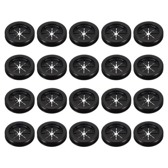 Uxcell 20Pcs Rubber Plug Hole Grommet Kit, 1.2" Firewall Closed Hole Plug Fire Grommet for Wire Electrical Appliance Plumbing Wiring Automotive Home Improvement, Black