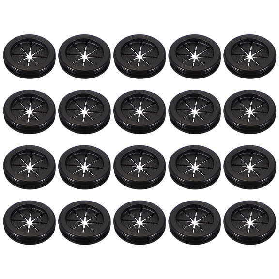 Uxcell 20Pcs Rubber Plug Hole Grommet Kit, 1.3" Firewall Closed Hole Plug Fire Grommet for Wire Electrical Appliance Plumbing Wiring Automotive Home Improvement, Black